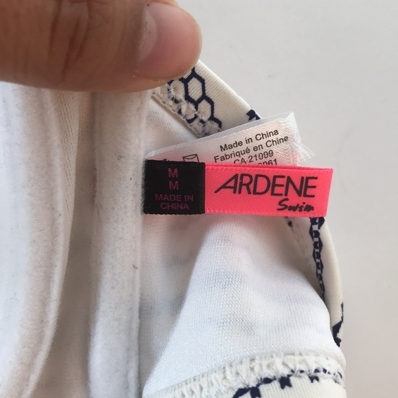 Chain link honey comb blue white print bikini set swimwear holiday vacation - Picture 6 of 17